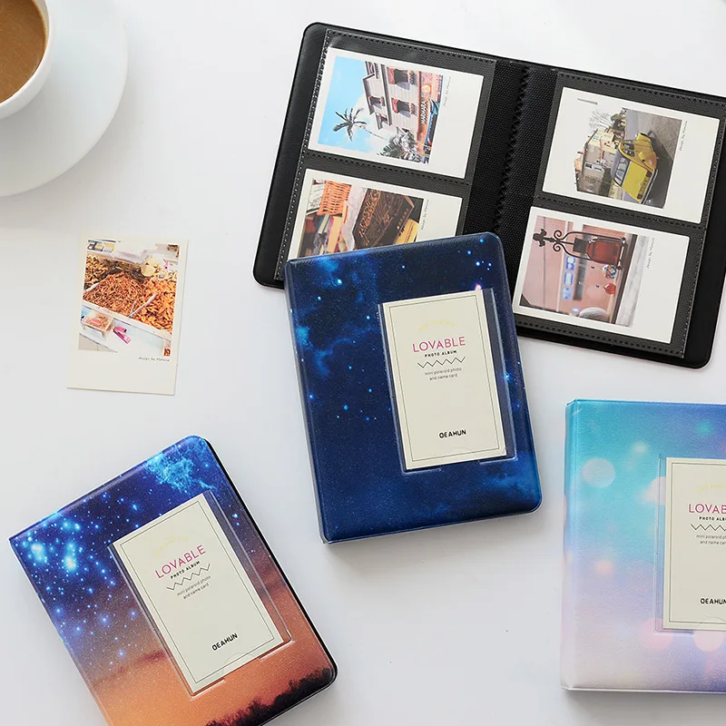 64 кармана 3 дюймов звездное небо фотоальбом для Fujifilm Instax фильмы альбом Instax Mini 9 8 7 s 90 70 25 имя держатель для карт