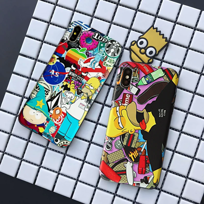Роскошный мультяшный чехол для телефона с изображением уличного США Симпсона