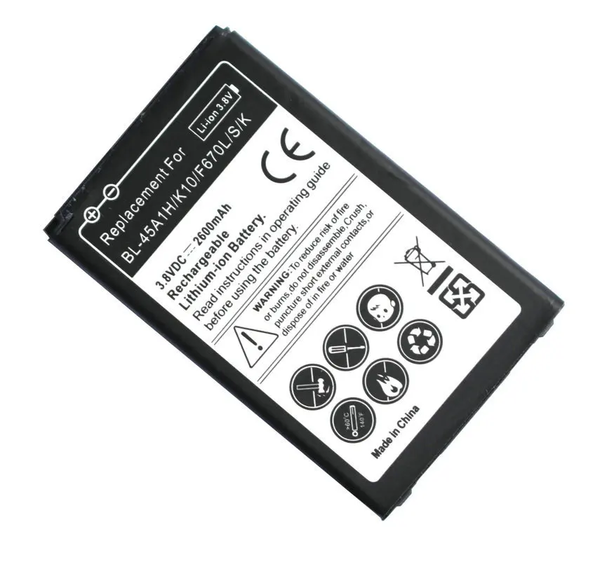 Ciszean 1x2600 мА/ч BL-45A1H BL45A1H Замена Батарея + Универсальный Зарядное устройство для LG K10