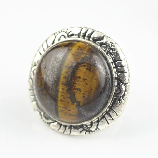 (Мин. Заказ $5) WW46K круглый черный Stone Adjustable Ring 1 шт. Бесплатная Размеры старинное