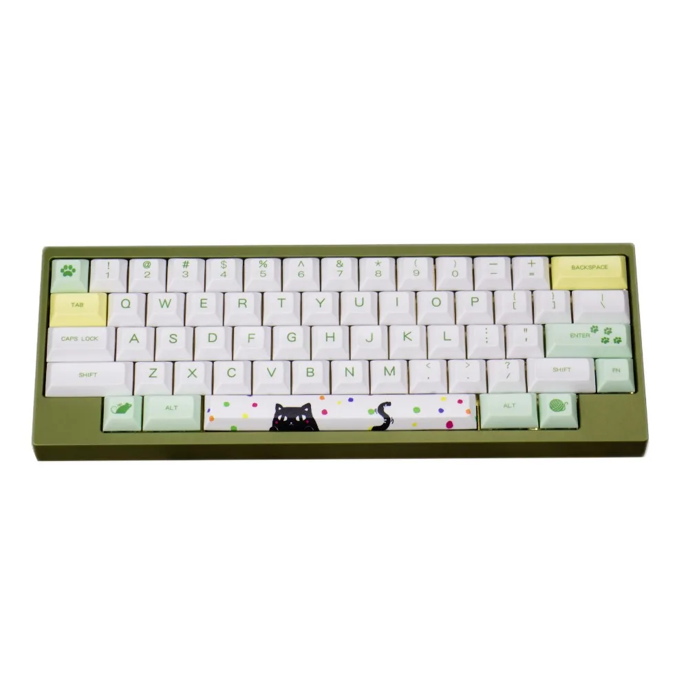YMDK 136 DSA Dye Sub полный набор ключей Peeking Cat для MX механическая клавиатура filco Ducky 104 TKL 61 KBD75 Kira 96 YMD96 XD64 Tada68
