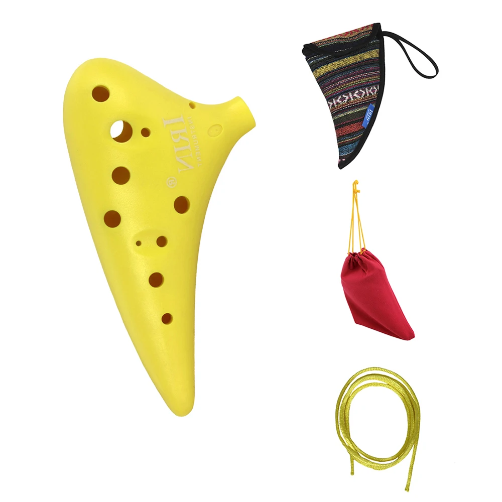

12 Hole Alto C Ocarina Vessel Flute ABS Material Sweet Potato Shape with 2 Protective Bags Musical Gift for Beginners