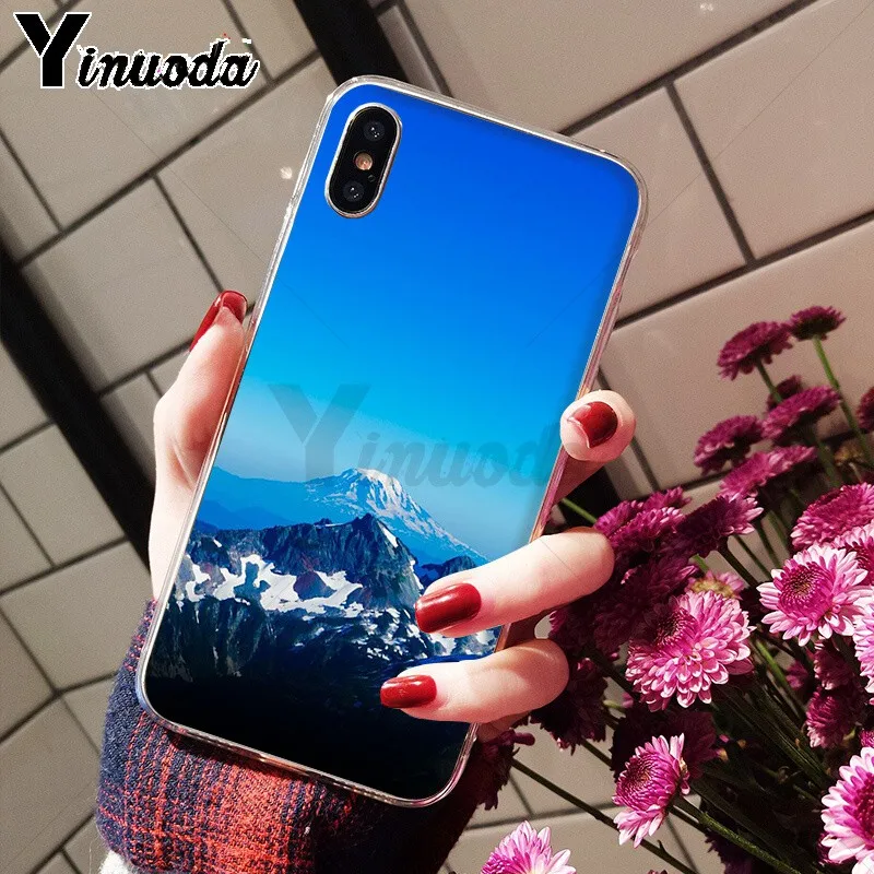 Yinuoda горный пик DIY печать рисунок чехол для телефона iPhone X XS MAX 6 6S 7 7plus 8 8Plus 5 5S XR |