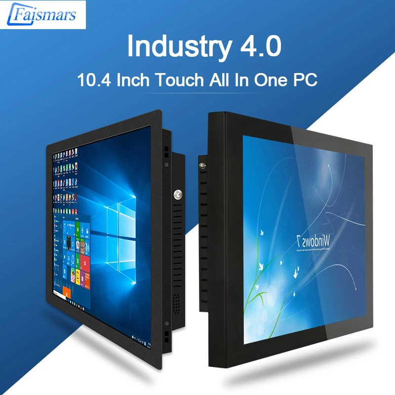 Faismars 10 4 дюймов 1024x768 Intel J1900 2 0 ГГц сенсорный экран все в одном ПК емкостный