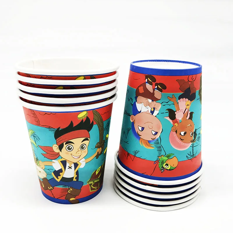10 шт./лот чашки для пиратской тематики товары вечеринок на день рождения