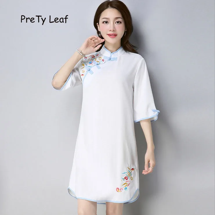 2018 весна и новые летние Этническая Платье с вышивкой | Женская одежда