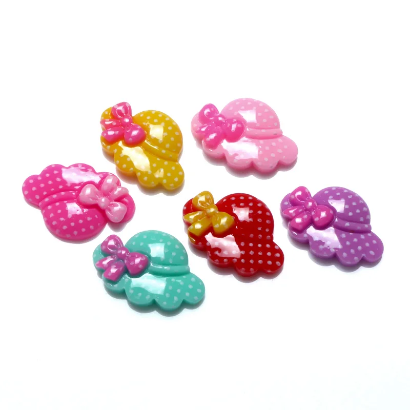 50 шт. смешанные каучуковые шляпы украшения поделки кавайные бусины с плоским