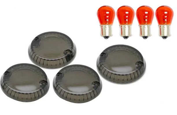 Бесплатная доставка 4 шт. дымчатые линзы для указателей поворота с янтарными