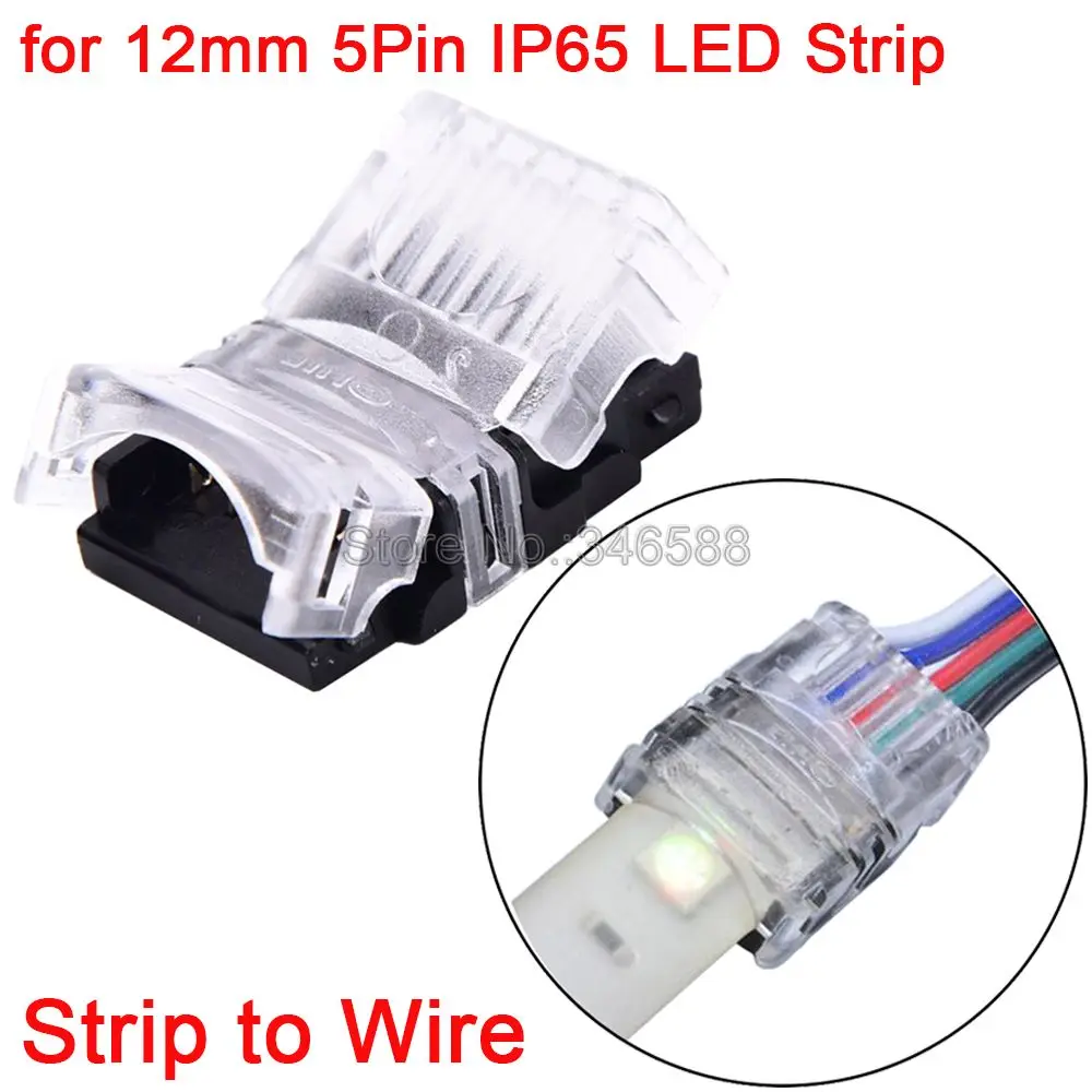 5pin 12mm IP65 5 шт./лот 2Pin 3Pin 4Pin 5Pin светодиодные ленты Разъем для одного цвета RGB RGBW CCT цвет светодиодные ленты для подключения провода использовать терминалы - Цвет: 5pin 12mm IP65