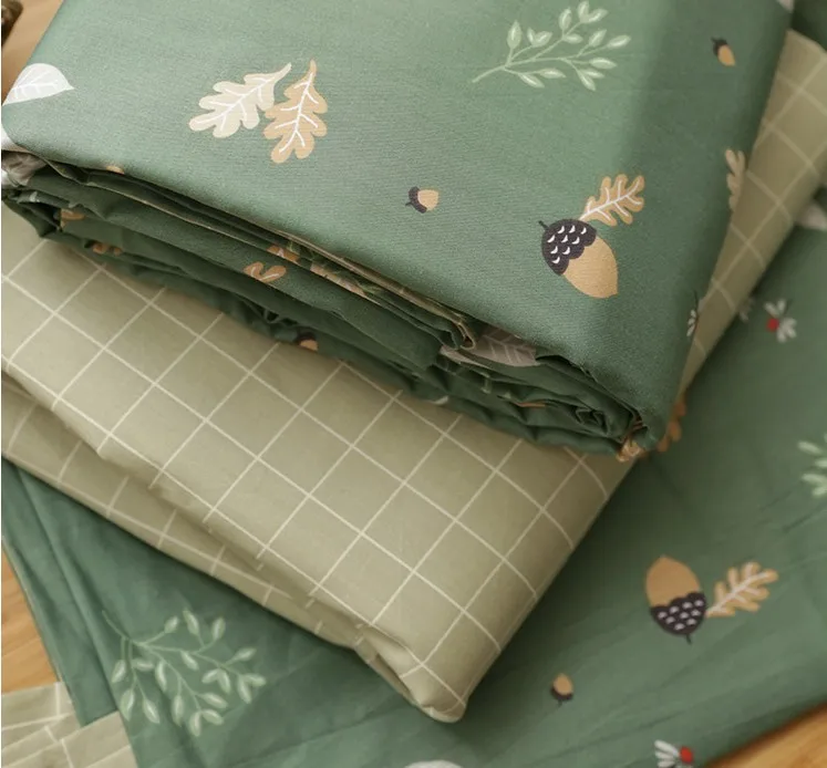 250 см x 50 см Зеленая сосна конус полный хлопок подкладка DIY простыня пододеяльник постельные принадлежности ткань декоративная ручная ткань 320 г/м