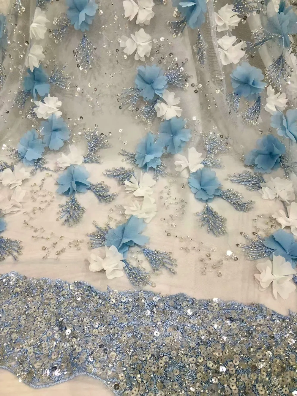 

New African heavy beaded lace Christmas dress fabric, high quality embroidered lace dress Nigerian lace fabric