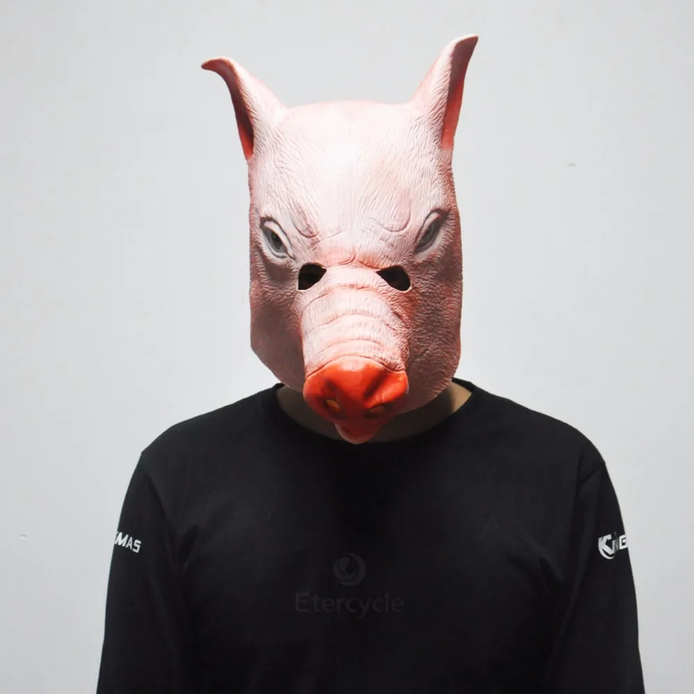 Страшная маска для взрослых животных латексные маски головы свиньи на Хэллоуин