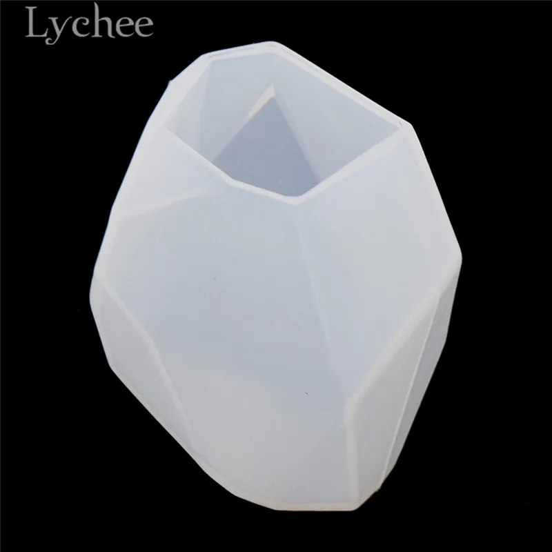 Lychee Life многоугольная белая свеча силиконовая форма 3D формы для свечей сделай сам