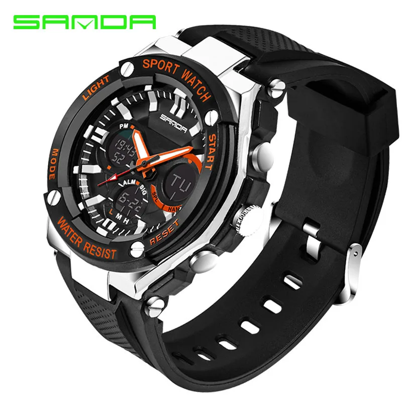 Мужские спортивные часы водонепроницаемые силиконовые противоударные