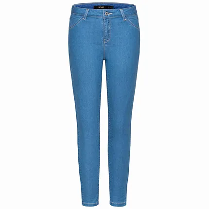 light blue SEMIR, новинка, джинсы для женщин, Ретро стиль, облегающие, стильные, джинсы-карандаш, высокое качество, джинсовые штаны для 4 сезонов, брюки для подростков, мода - Цвет: light blue
