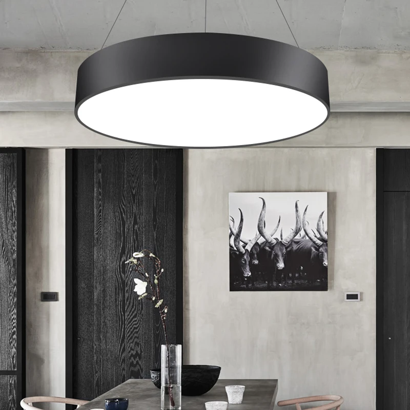 Современная круглая Светодиодная лампа из акрилового железа