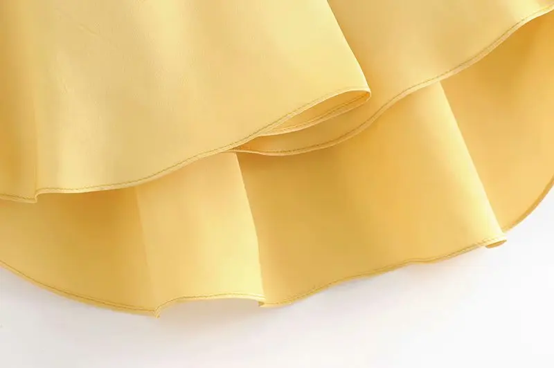 Осенняя модная желтая шелковая свободная брендовая блузка Heydress с v образным