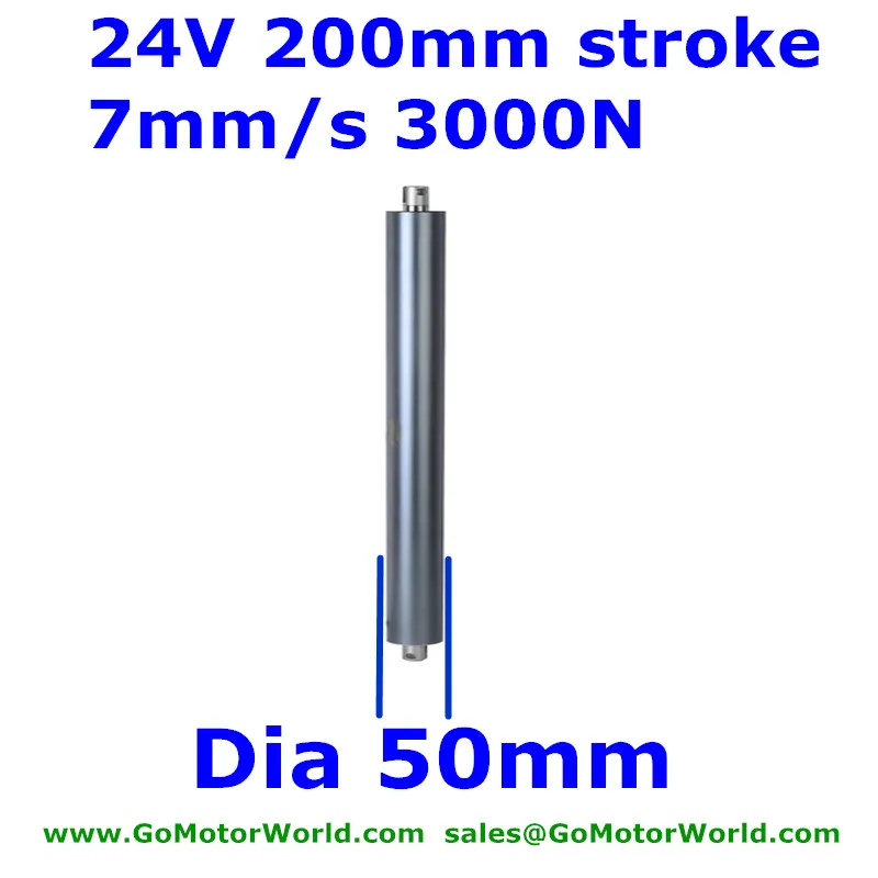 

24V 4mm/s speed 200mm 8inch stroke 4000N 400KG 880LBSload tubular linear motor in line DC linear actuator LA18 hot sell