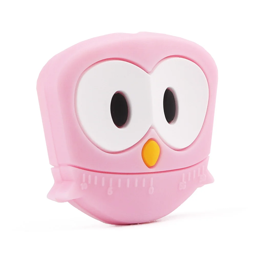Pink TYRY. HU 10 шт. сова силиконовые бусины материал, не содержащий BPA для DIY Детские Прорезыватели для зубов Ожерелье Аксессуары Детская молярная игрушка подвеска-прорезыватель подарок - Цвет: Pink
