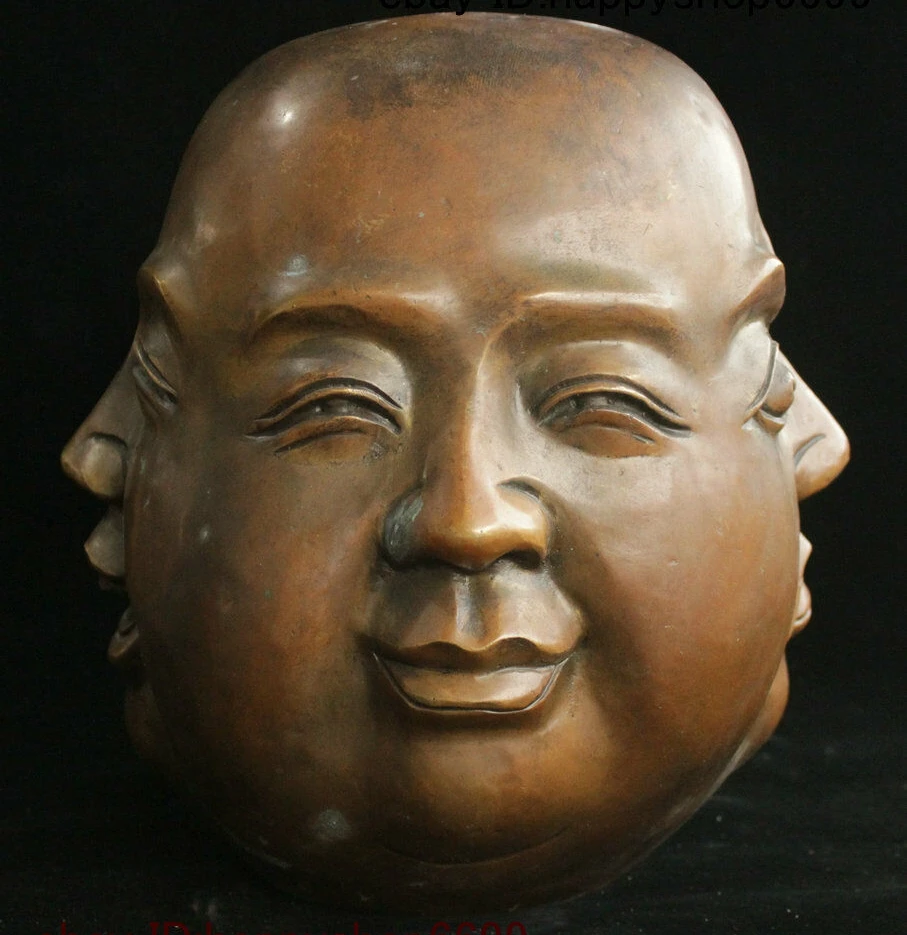 10 &quotСтарый Китай Храмовая бронзовая фигурка удовольствие гнев печаль радость 4