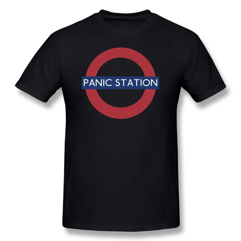Muse футболка мужская с буквенным принтом Panic Station Music футболка Летняя Пляжная футболка для мужчин футболка с коротким рукавом повседневные футболки - Цвет: black