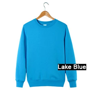 Lake Blue Черный, серый цвет белый желтый оранжевый Королевский озеро Темно-синие цвет красного вина одежда для пар для девушки и женщины, Женская флисовая толстовка - Цвет: Lake Blue