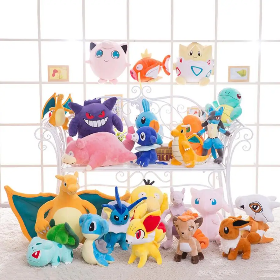 Шармандером Psyduck Eevee плюшевый снорлакс милые Ash Ketchum мультфильм кукла коготь машины игрушки для друга коллекция подарок для детей