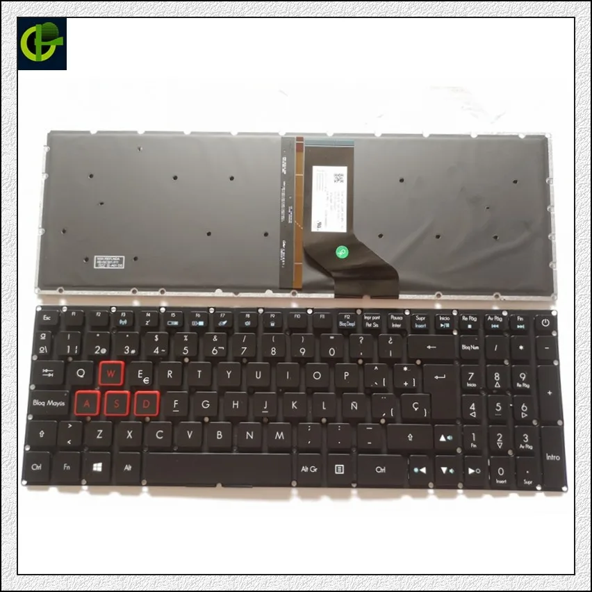 Клавиатура с испанской подсветкой для Acer Aspire VX5-591G VX15 VX5-793 VN7-593 VN7-593G VN7-793G VX5-591 VN7-793