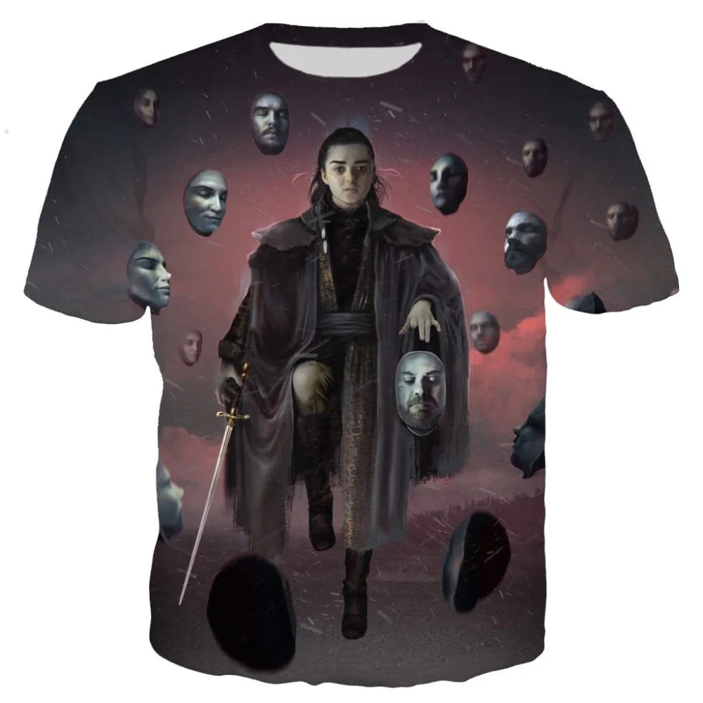 

Arya stark men shirts 3D printed tee shirts funny fashion summer shirts cool shirt for men women unisex casual top