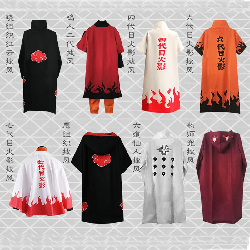 Костюм для косплея аниме Наруто Akatsuki Itachi Uchiha Hawk Sasuke Hatake Kakashi Uzumaki Naruto накидка с