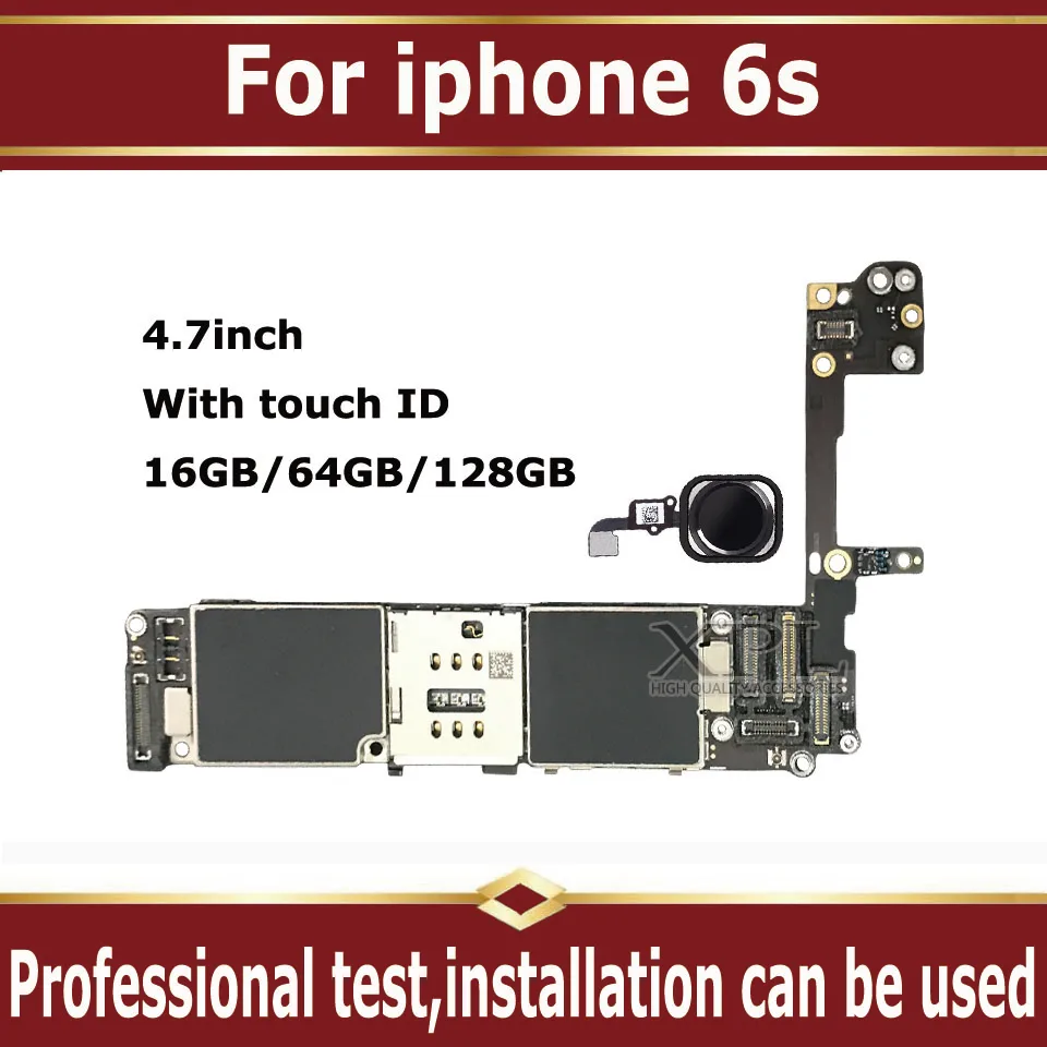 Заводская Разблокировка для iPhone 6 S 6 S материнская плата с сенсорным ID, оригинальная разблокированная для iPhone 6S материнская плата 16G 64G 128G