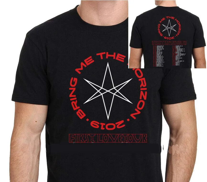 Мужская черная футболка BRING ME THE HORIZON FIRST LOVE Tour S 3XL большого размера и цветов