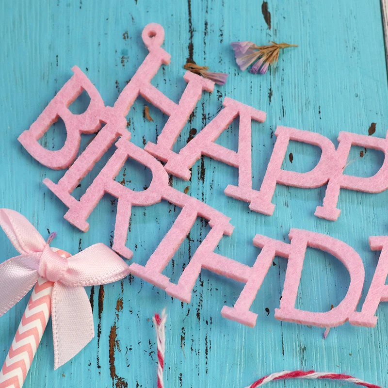 1 шт. милый розовый бант на день рождения с бумажными соломинами Топпер для торта