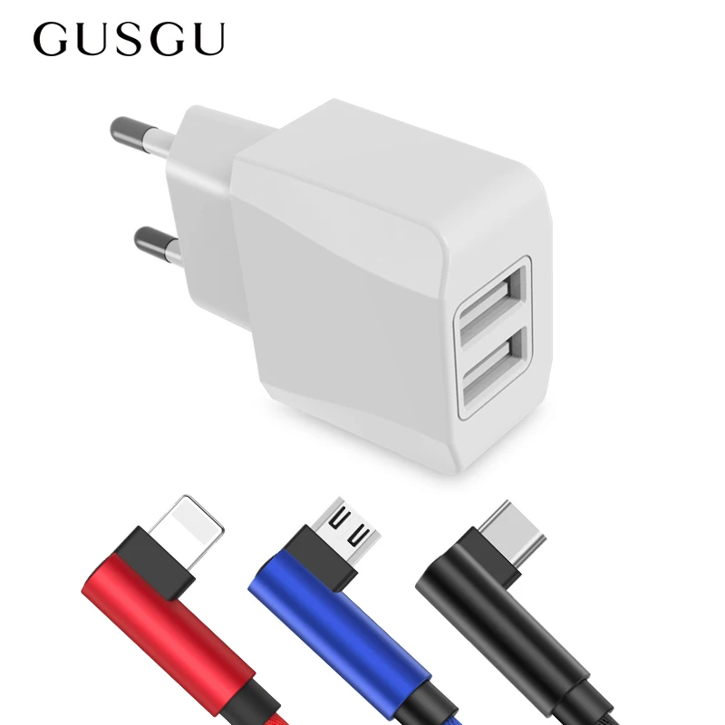 GUSGU 5V/2.1A портативное двойное зарядное устройство USB для iPhone X 8 Plus Samsung Galaxy S8 S9 Xiaomi