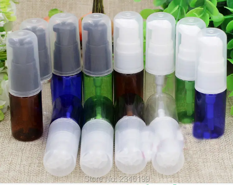 10 мл пустая маленькая бутылка для крема лосьона с белым насосом пластиковая