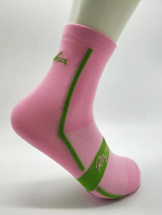 Розовый RApha Новое поступление унисекс мужские уличные носки для велоспорта Спортивная беговая Обувь дышащие женские велосипедные носки 6 цветов - Цвет: Розовый