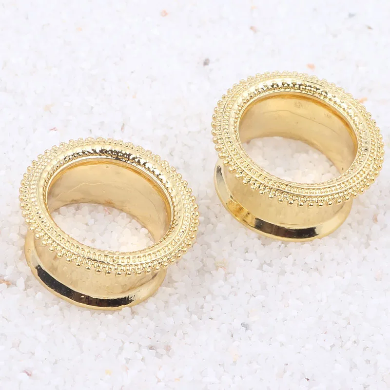 6-16 мм Новый дизайн dotwork Золото нержавеющей стали диаметры для ушей плоти