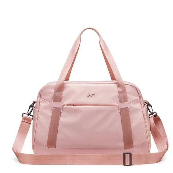 Pink L Foldable Travel Bags Women Clothes Packing Cubes Organizer Luggage Trolley Duffle Independent Shoes Handbag Accessories Supplies - Цвет: Pink L