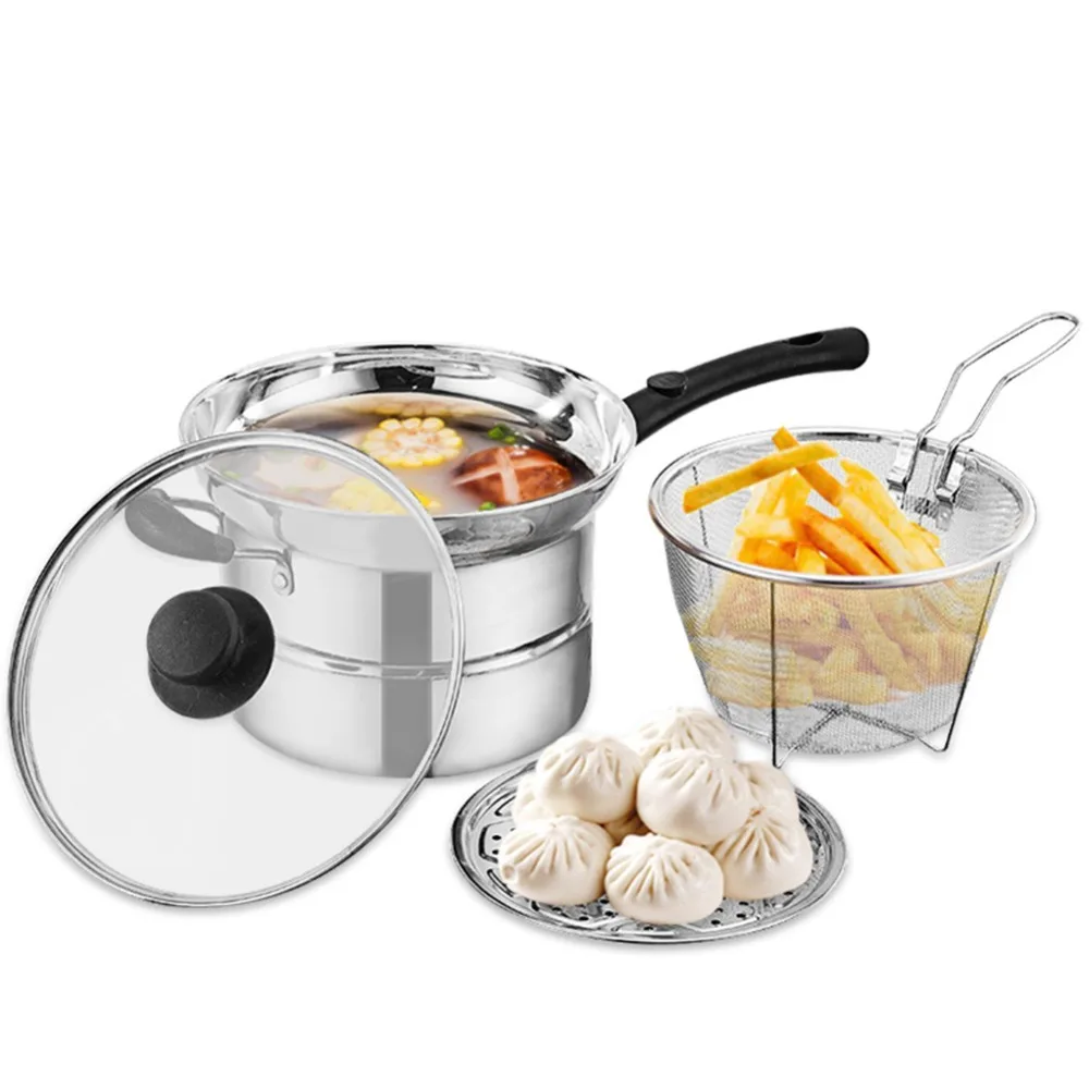 Набор кастрюль из нержавеющей стали ollas de cocina Пароварка panela для приготовления пищи кухонные горшки суп Кастрюля Сковорода для кассероле кухни kochtopf