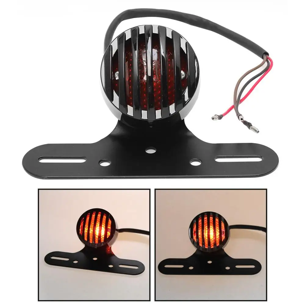 12V мотоцикл Красный светодиодный гриль тормозной фонарь задний светильник лампы