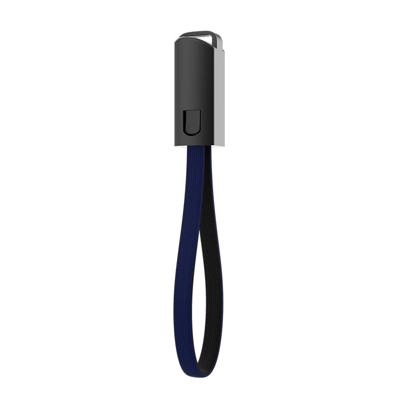 Универсальный Кабель зарядного устройства микро-usb для передачи данных для iPhone/type C/Micro брелок аксессуар портативный зарядный кабель для синхронизации данных - Цвет: Android black