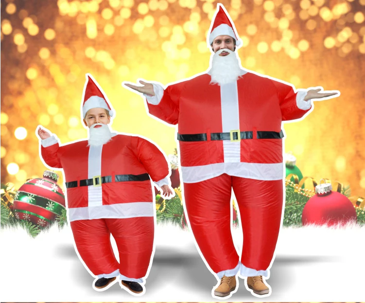 Merry Рождество надувные Косплей Костюм Санта Клаус Air Игрушечные лошадки Снеговик