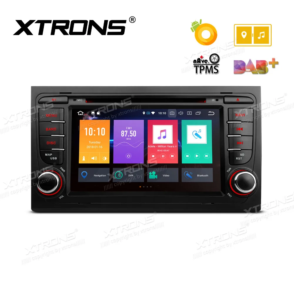 Автомобильный DVD плеер XTRONS 7 &quotAndroid 8 0 Octa Core GPS радио для Audi A4 S4 B6 B7/RS4 2002 2003 2004 2005 2006
