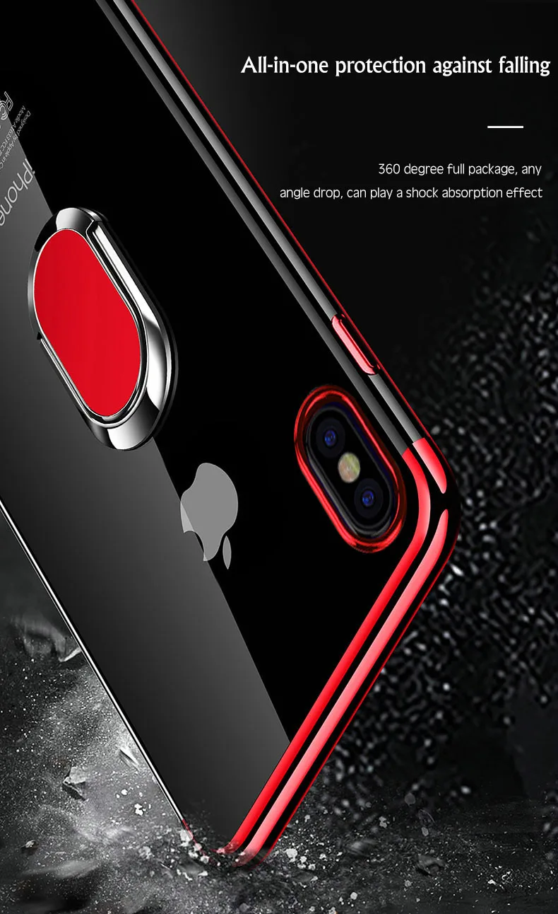 Кронштейн обшивки чехол s для iPhone 7 8 6 6s Plus Магнитный Автомобильный держатель Подставка прозрачный силиконовый чехол для iPhone 11 Pro XS MAX XR X Чехол