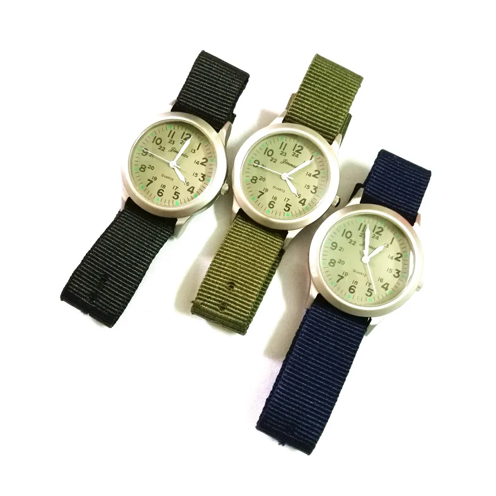 Роскошные модные кварцевые детские часы 2018 женские Мини нейлоновые военные