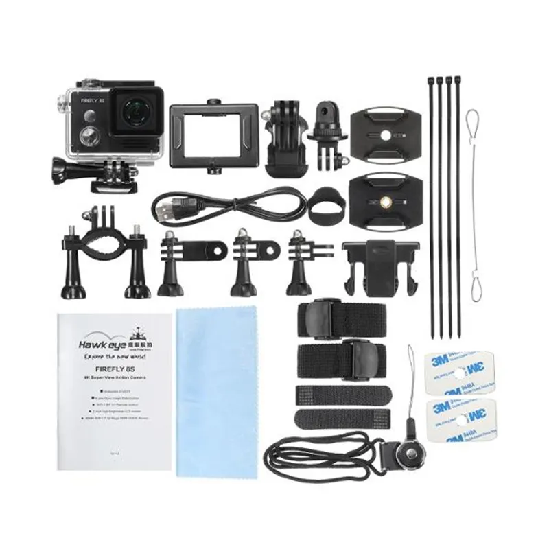 Оригинальный соколиный глаз светлячок 8S 4K 90 градусов FOV HD визуальный угол wifi экшн