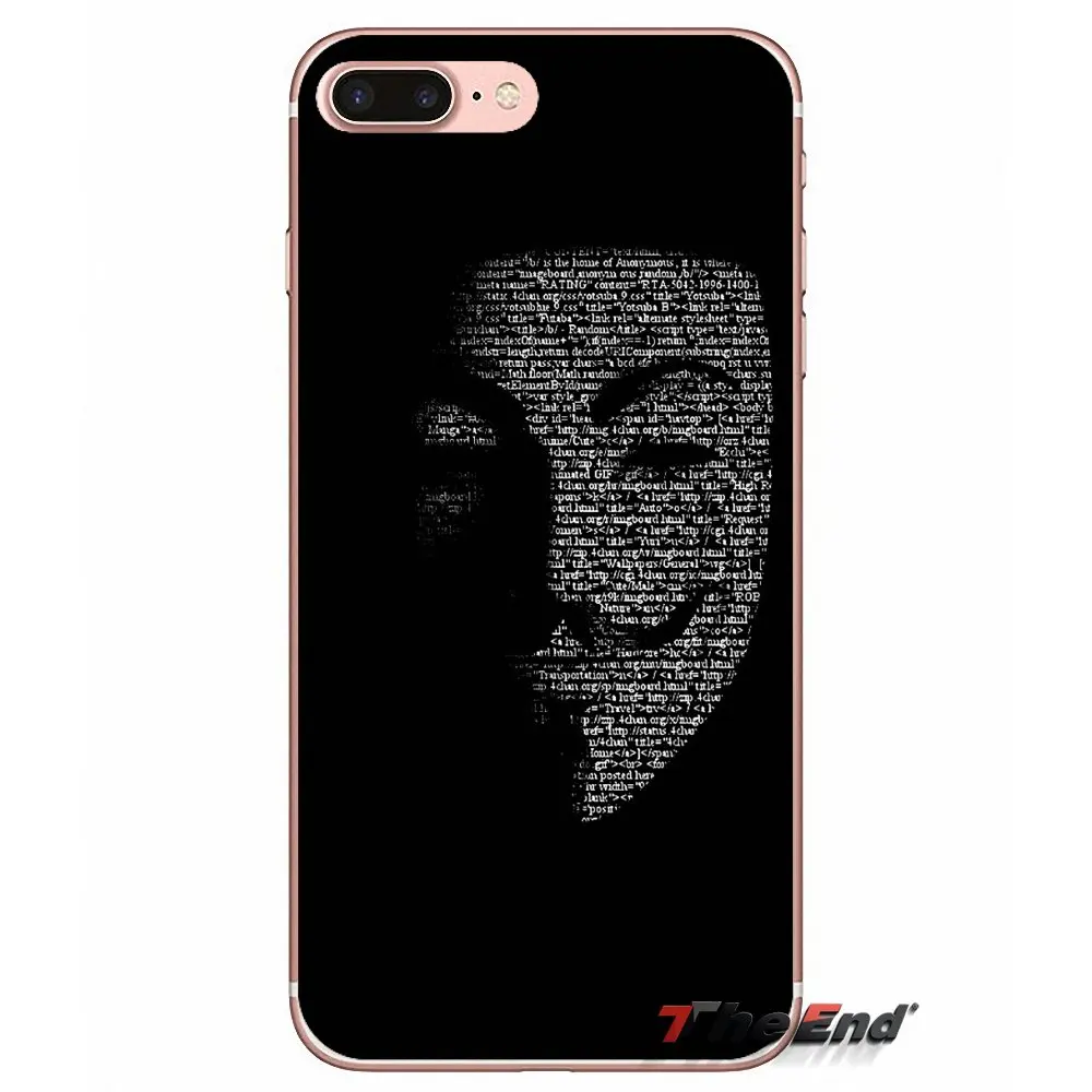 Дизайнерский чехол для Samsung Galaxy S2 S3 S4 S5 MINI S6 S7 edge S8 S9 Plus Note 2 3 4 5 8 Coque Fundas Anonymous Mask V For