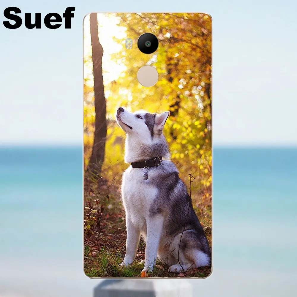 Suef мягкий чехол из ТПУ с изображением милой собаки сибирской хаски для Xiaomi Redmi 4 3 3S