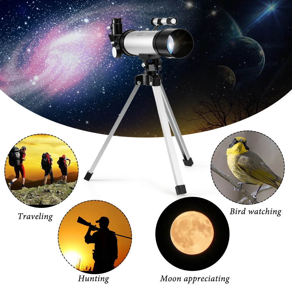 

Outdoor Travel Spotting Scope HD 90X Zoom F36050/F50360 Telescope Refractive Space Astronomical Telescope Monocular with Tripod