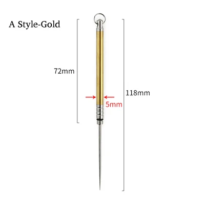 A Style Gold Титановый сплав Открытый EDC зубочистка бутылка фрукты вилка кемпинг инструмент Титан зубочистка легкий портативный мульти - Цвет: A Style Gold